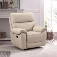 View Rocco armchair - recliner - chalk leather View Rocco armchair - recliner - chalk leather