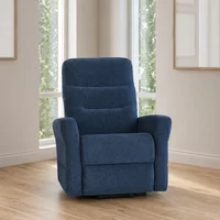 View Madison armchair - electric recliner tilt & rise - fabric - navy blue View Madison armchair - electric recliner tilt & rise - fabric - navy blue