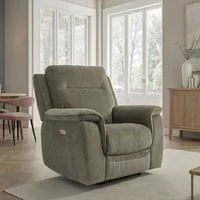 View Havana armchair - electric recliner - moss green fabric View Havana armchair - electric recliner - moss green fabric