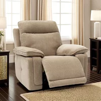 View Cadenza armchair - electric recliner - camel fabric View Cadenza armchair - electric recliner - camel fabric