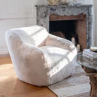 View Cutie armchair - small - cream - faux fur fabric View Cutie armchair - small - cream - faux fur fabric