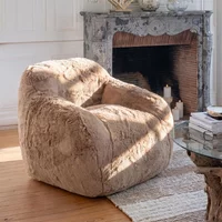 View Cutie armchair - small - taupe - faux fur fabric View Cutie armchair - small - taupe - faux fur fabric