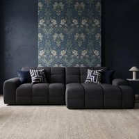 View Jacob corner sofa - black fabric - rhf View Jacob corner sofa - black fabric - rhf