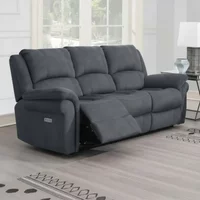 Click to view product details and reviews for Wentworth Recliner Sofa 3 Seater Grey Fabric.
