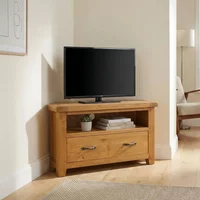 View Somer corner tv unit - oak View Somer corner tv unit - oak