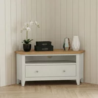 Click to view product details and reviews for Arden Grey Painted 90cm Corner Tv Unit. Click to view product details and reviews for Arden Grey Painted 90cm Corner Tv Unit.