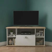 View Victoria tv unit - 115cm - corner - grey and riviera oak View Victoria tv unit - 115cm - corner - grey and riviera oak