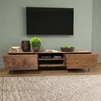 View Helga large tv unit - 2 drawer - oiled walnut - variation available View Helga large tv unit - 2 drawer - oiled walnut - variation available
