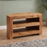 View Dakota tv unit - corner - 100cm - light mango wood View Dakota tv unit - corner - 100cm - light mango wood