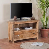 View Odisha tv unit - corner - 100cm - solid mango wood View Odisha tv unit - corner - 100cm - solid mango wood