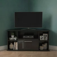 View Knightsbridge corner tv unit - 115cm - black gloss View Knightsbridge corner tv unit - 115cm - black gloss