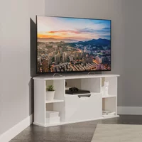 View Camden tv unit - 115cm - corner - white gloss View Camden tv unit - 115cm - corner - white gloss