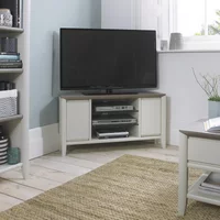Click to view product details and reviews for Bergen Grey Washed Oak Soft Grey Corner Entertainment Unit 32in. Click to view product details and reviews for Bergen Grey Washed Oak Soft Grey Corner Entertainment Unit 32in.
