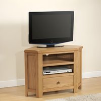 View Dorset tv unit - 1 drawer - corner - oak View Dorset tv unit - 1 drawer - corner - oak