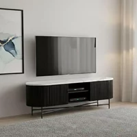 Click to view product details and reviews for Lucas Black Tv Unit 180cm Fluted Curved White Marble Top. Click to view product details and reviews for Lucas Black Tv Unit 180cm Fluted Curved White Marble Top.