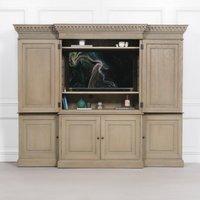 View Triple breakfront large tv cabinet - wood View Triple breakfront large tv cabinet - wood