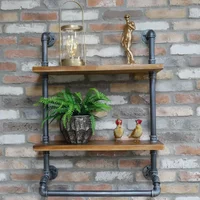 Click to view product details and reviews for Shelves Black Metal Pipe 2 Wooden Wall Shelves. Click to view product details and reviews for Shelves Black Metal Pipe 2 Wooden Wall Shelves.