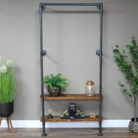 Click to view product details and reviews for Shelving Stand Metal Pipe Wood Industrial Style. Click to view product details and reviews for Shelving Stand Metal Pipe Wood Industrial Style.