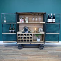 Click to view product details and reviews for Bar Cabinet Fir Wood Black And Metal On Wheels. Click to view product details and reviews for Bar Cabinet Fir Wood Black And Metal On Wheels.