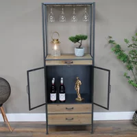 Click to view product details and reviews for Wine Cabinet Wood And Metal 2 Door 2 Drawer. Click to view product details and reviews for Wine Cabinet Wood And Metal 2 Door 2 Drawer.