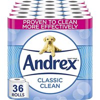 36 or 72 Andrex Classic Clean 2-Ply Toilet Rolls