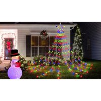 LED Waterfall Solar Christmas Tree Lights - 3 Colours