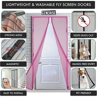 1 or 2 Magic Magnetic Mesh Door Curtain - Keep Bugs Out!