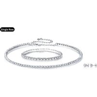 Single or Double Crystal Row Necklace Gift Set - Encrusted with Crystals from Swarovski!