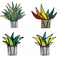 Mini Acrylic Aloe Stained Acrylic Garden Ornament