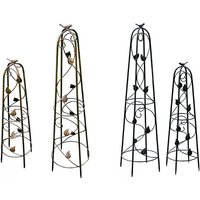 2-Pack of Garden Gear Metal Ornamental Obelisks - 2 Colours