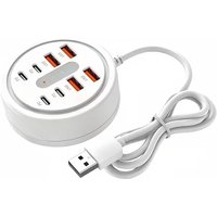 8-Port USB-C & USB-A Fast Charging Hub - with Overcharge Protection