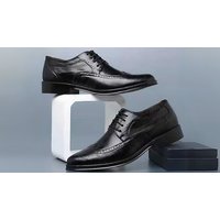 Men's Formal PU Leather Brogue Shoes - 4 Colours, 10 Sizes