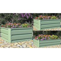 1 or 2-Pack of Metal Raised Garden Planters - 3 Sizes, 2 Colours!