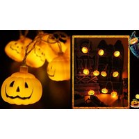 1.5m, 4.5m or 6m LED Pumpkin Light String Halloween Decoration - 5 Styles