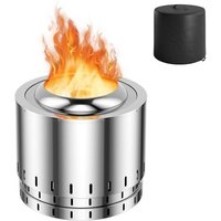 Stainless Steel Smokeless Fire Pit - With Oxygen-Enriched Fire Technology!