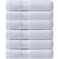 Hotel Quality 600GSM Combined Cotton White Bath Towels - 2, 4 or 6 Pack of Towels!