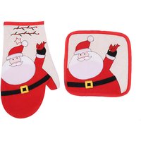 Christmas Heat Resistant Oven Glove & Pot Holder Mat