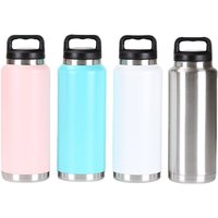 1L Stainless Steel Thermal Water Bottle - 7 Colours