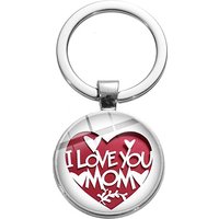 Mother's Day Glass Keychain