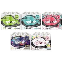 72 Rolls of Splesh Quilted Toilet Paper - 5 Scent Options