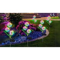 2 or 4-Pack Solar-Powered Waterproof Dandelion Lights!
