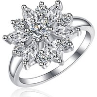 Elegant Blue Simulated Sapphire Ring - Classic Marquise Cut with Gift Box