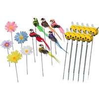 35-Piece Garden Decoration Stakes - Flowers, Bees & More!