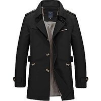 Men's Button Up Trench Coat - 5 Colours & 7 Sizes