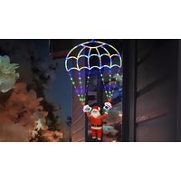 Parachuting Santa Claus LED Decoration - 2 Colours!