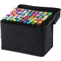 80-Pack of Dual-Tip Coloured Marker Pens with Carry Case! - 2 Options