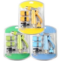 Pro Alloy Garden Hose Spray Gun 5-Piece Kit - 3 Colours