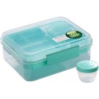 School Lunch Box with Sections & Snack Pot - 3 Colours & 2 Sizes