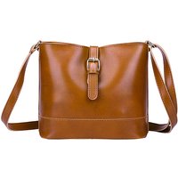 Faux-Leather Bucket Shoulder Bag - 3 Colours