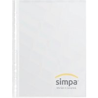 500-Piece Simpa A4 Clear Transparent Polypockets